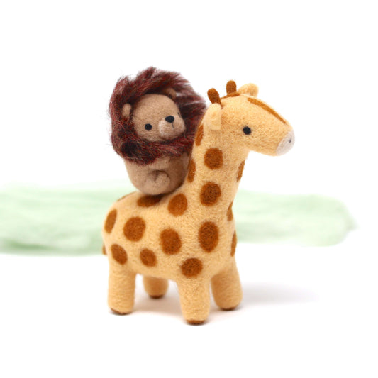 Lion Riding a Giraffe by Wild Whimsy Woolies
