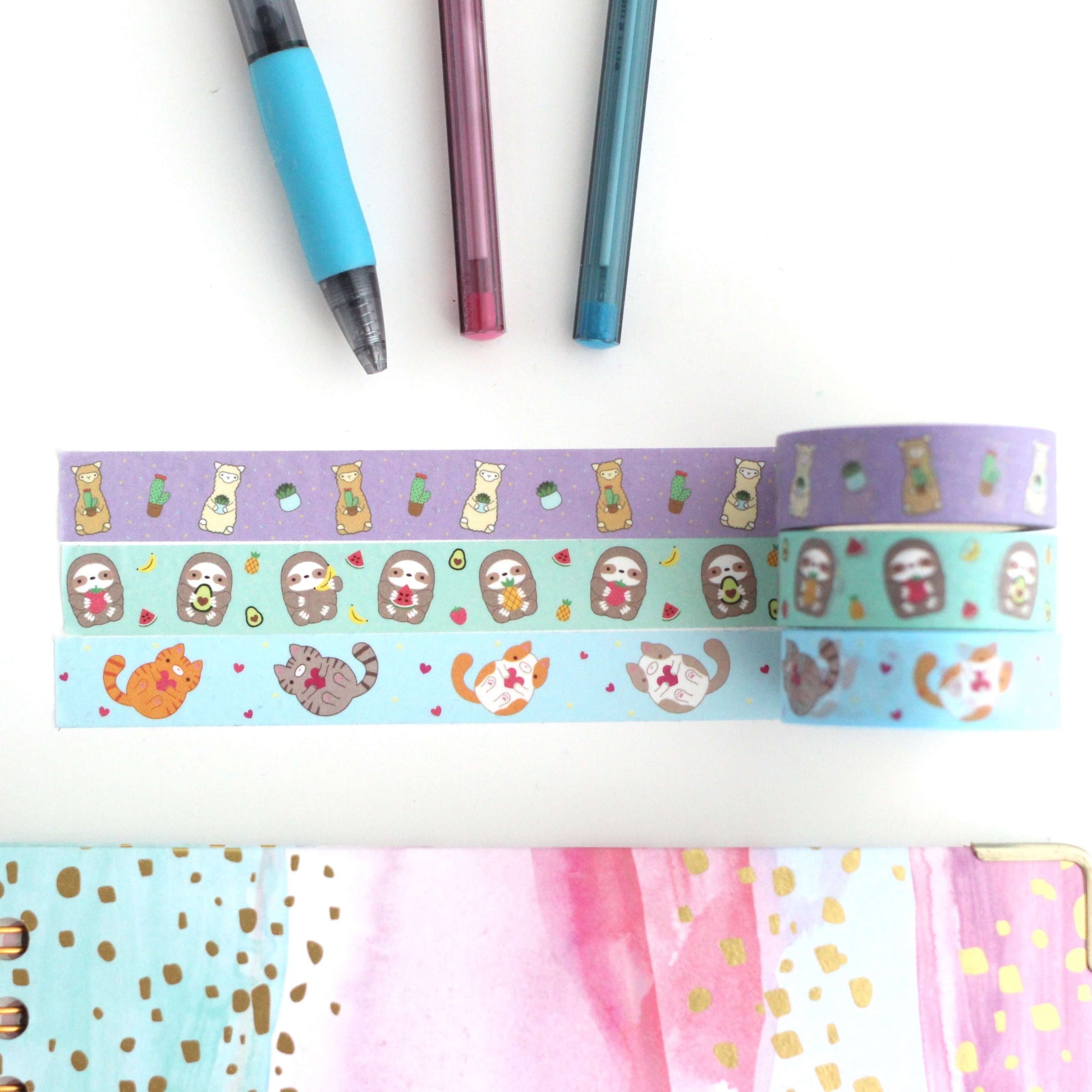 Love Cats Washi Tape - Cute Stationery - Kitten Washi Tape by Wild Whimsy Woolies