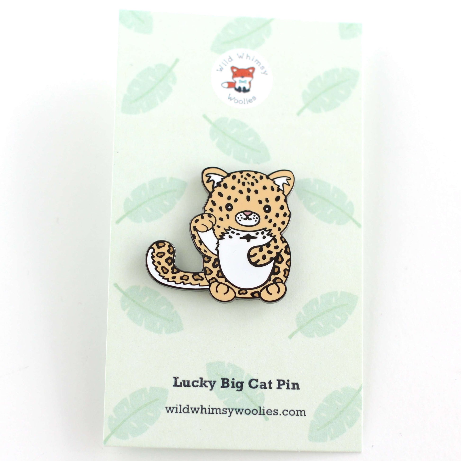Wild Whimsy Woolies - Lucky Amur Leopard Enamel Pin - Leopard Gift - Cute  Pin
