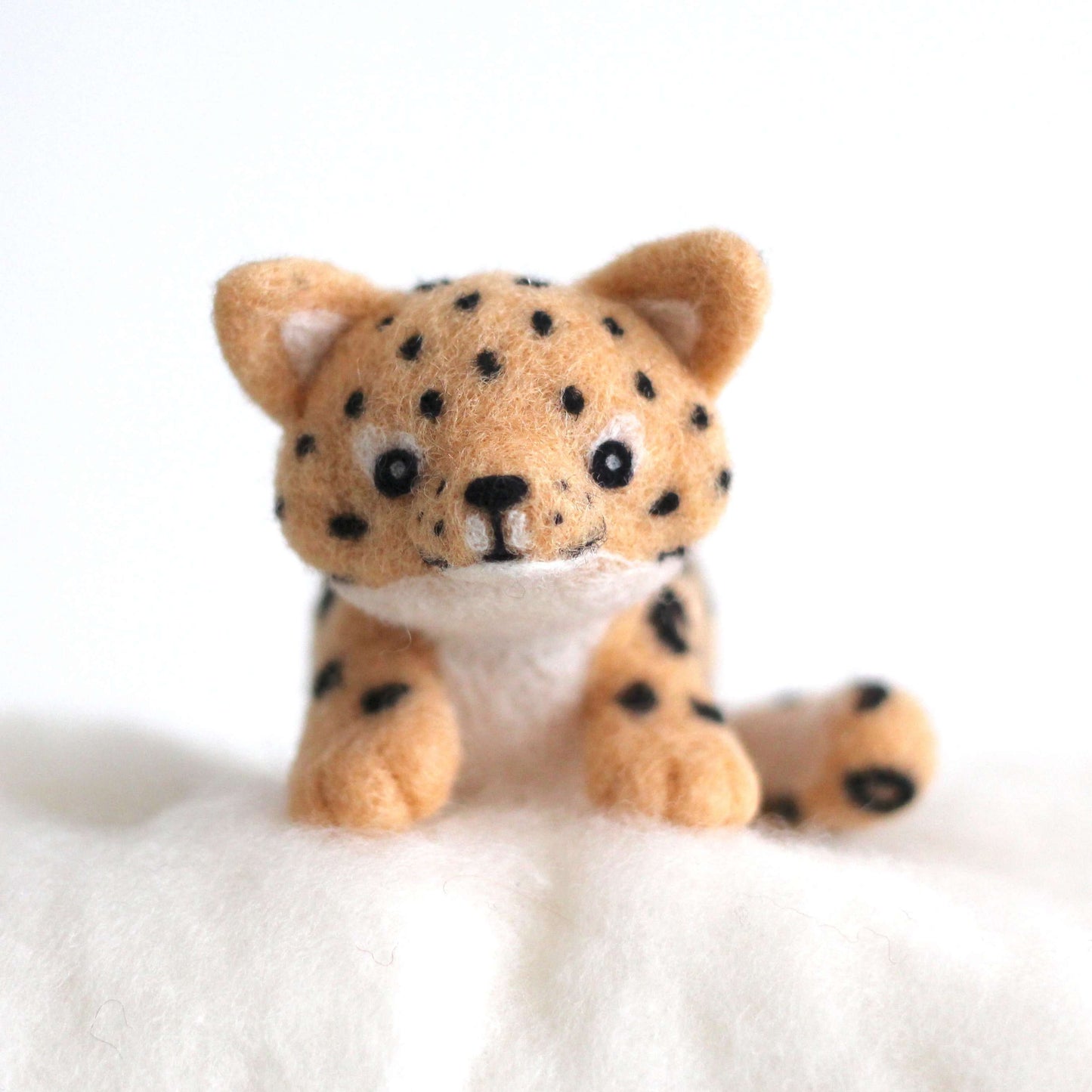Needle Felted Amur Leopard Cub by Wild Whimsy Woolies
