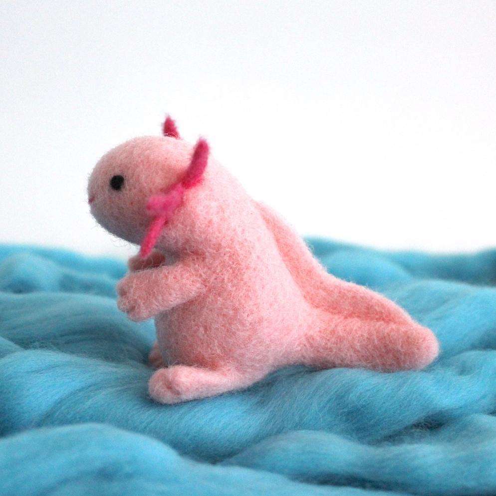 Needle Felted Axolotl