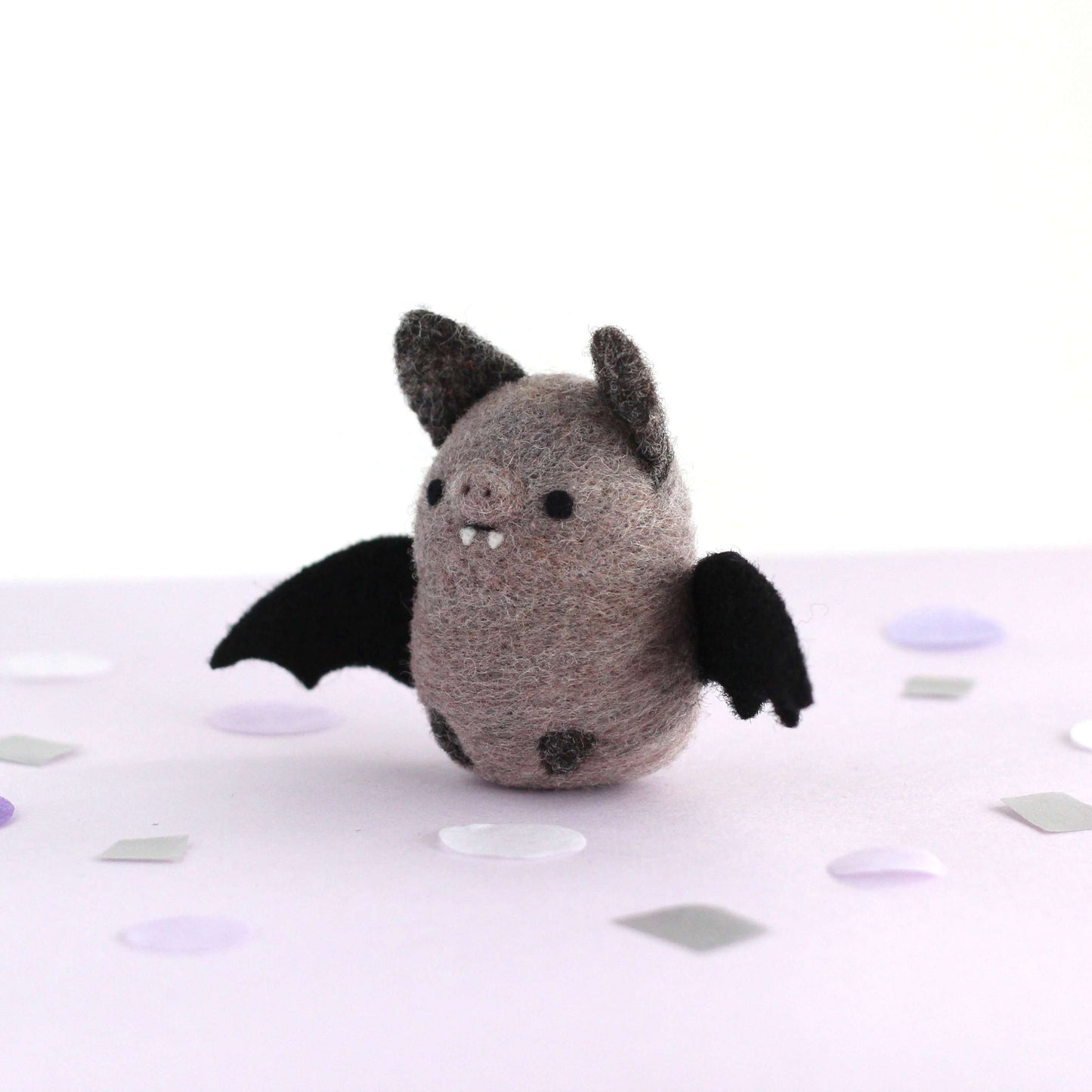 Needle Felted Bat (Dusty Grey)