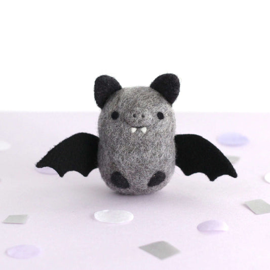 Needle Felted Bat (Grey)