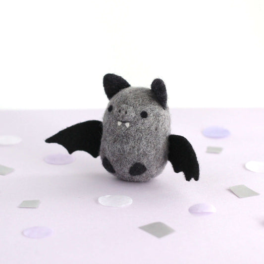 Needle Felted Bat (Grey)