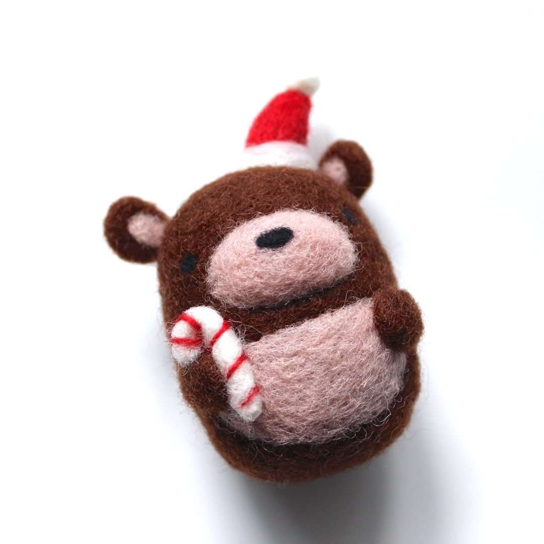 Needle Felted Bear Ornament