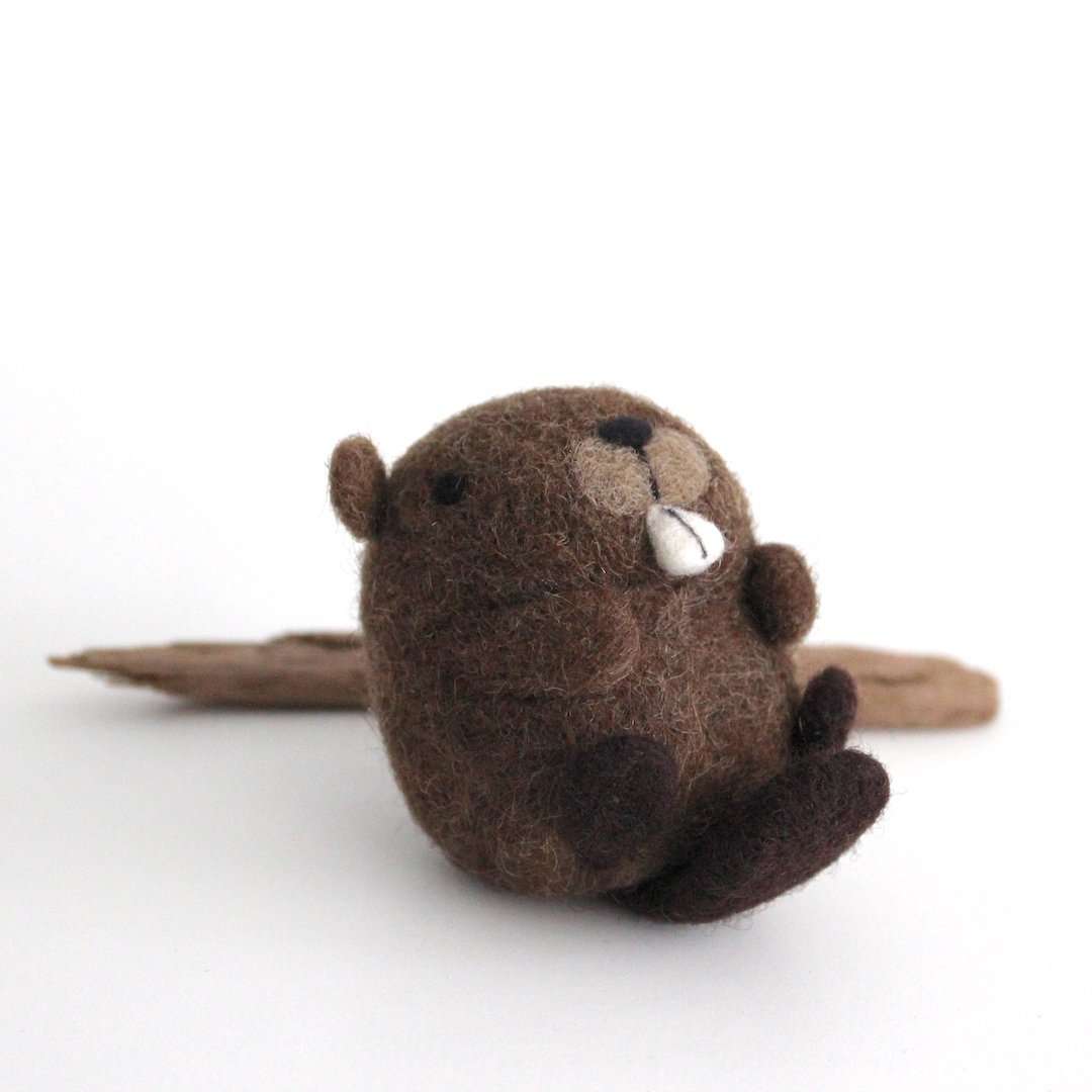 Needle Felted Beaver by Wild Whimsy Woolies