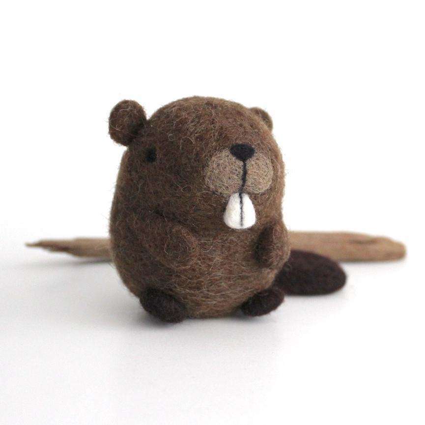 Needle Felted Beaver by Wild Whimsy Woolies