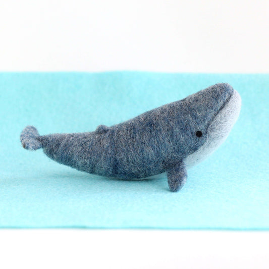 Needle Felted Blue Whale