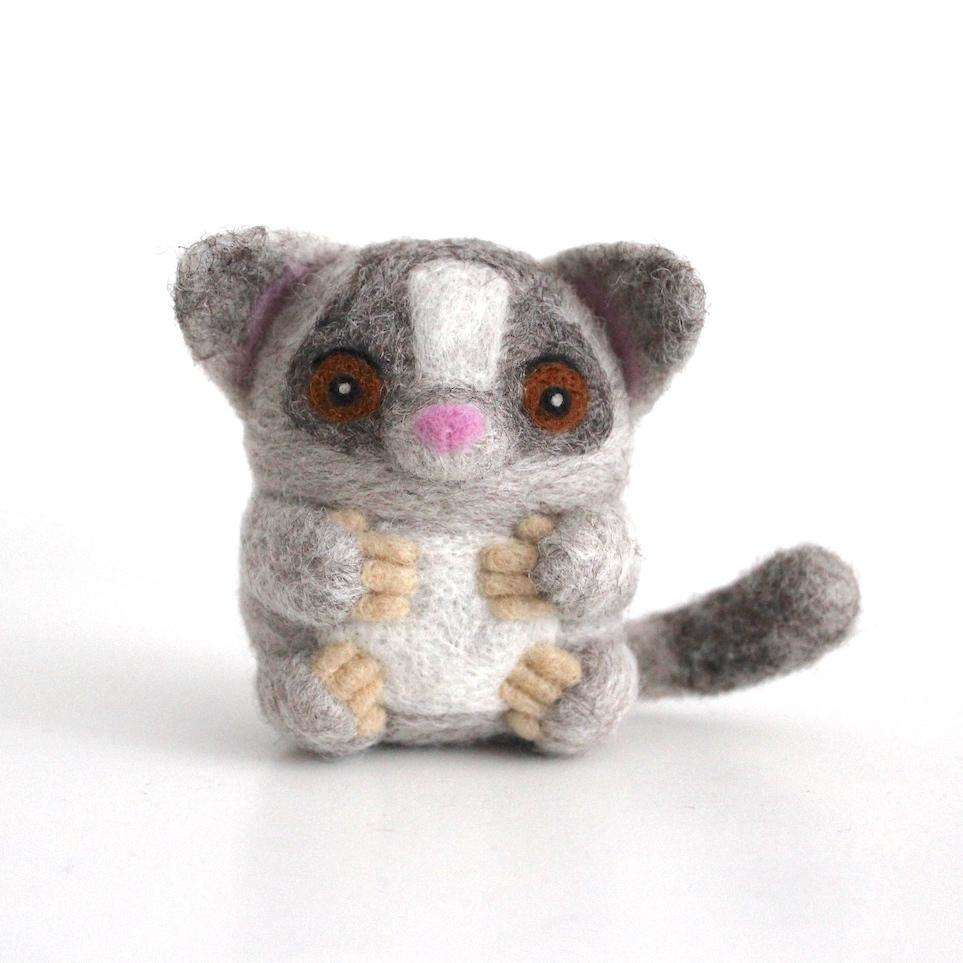 Needle Felted Bush Baby named Gizmo