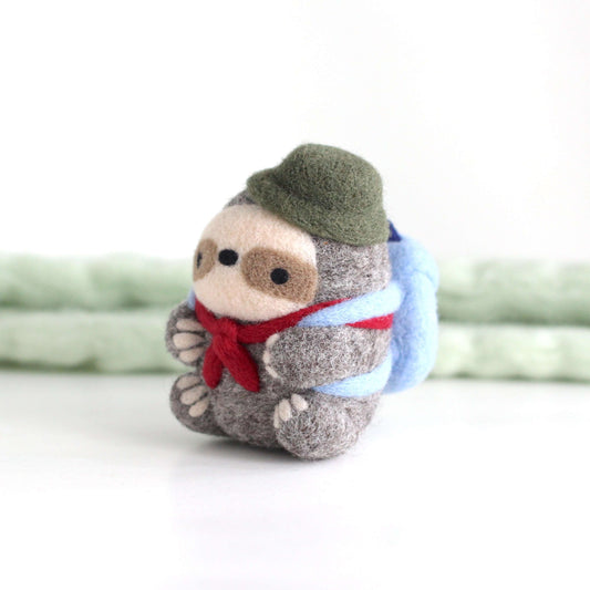 Needle Felted Camper Sloth