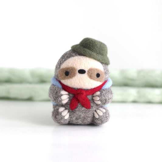 Needle Felted Camper Sloth