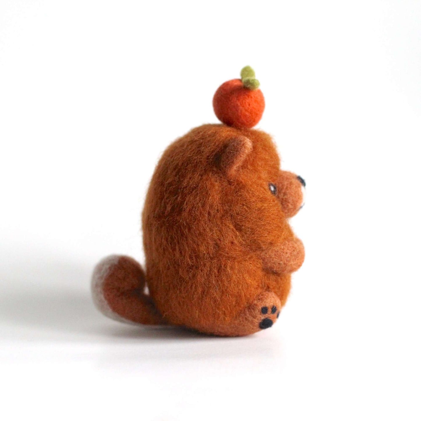 Needle Felted Chow Chow w/ an Orange