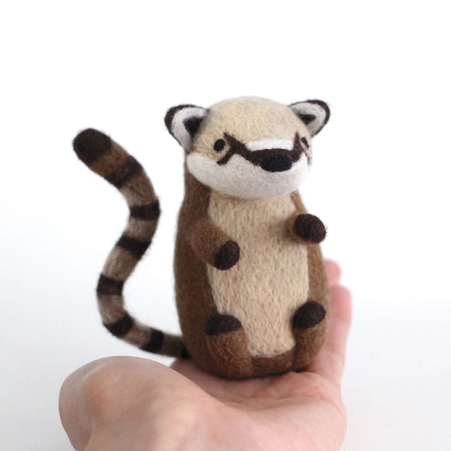Needle Felted Coati by Wild Whimsy Woolies