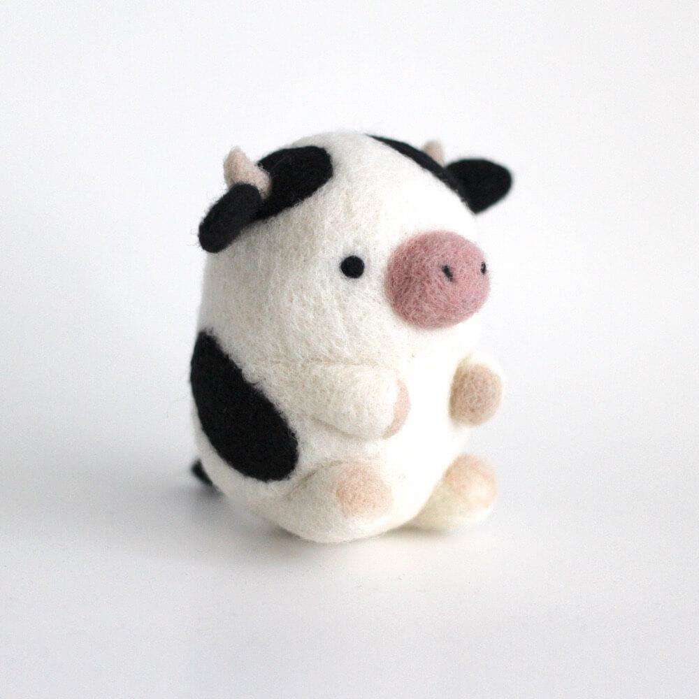 Needle Felted Cow