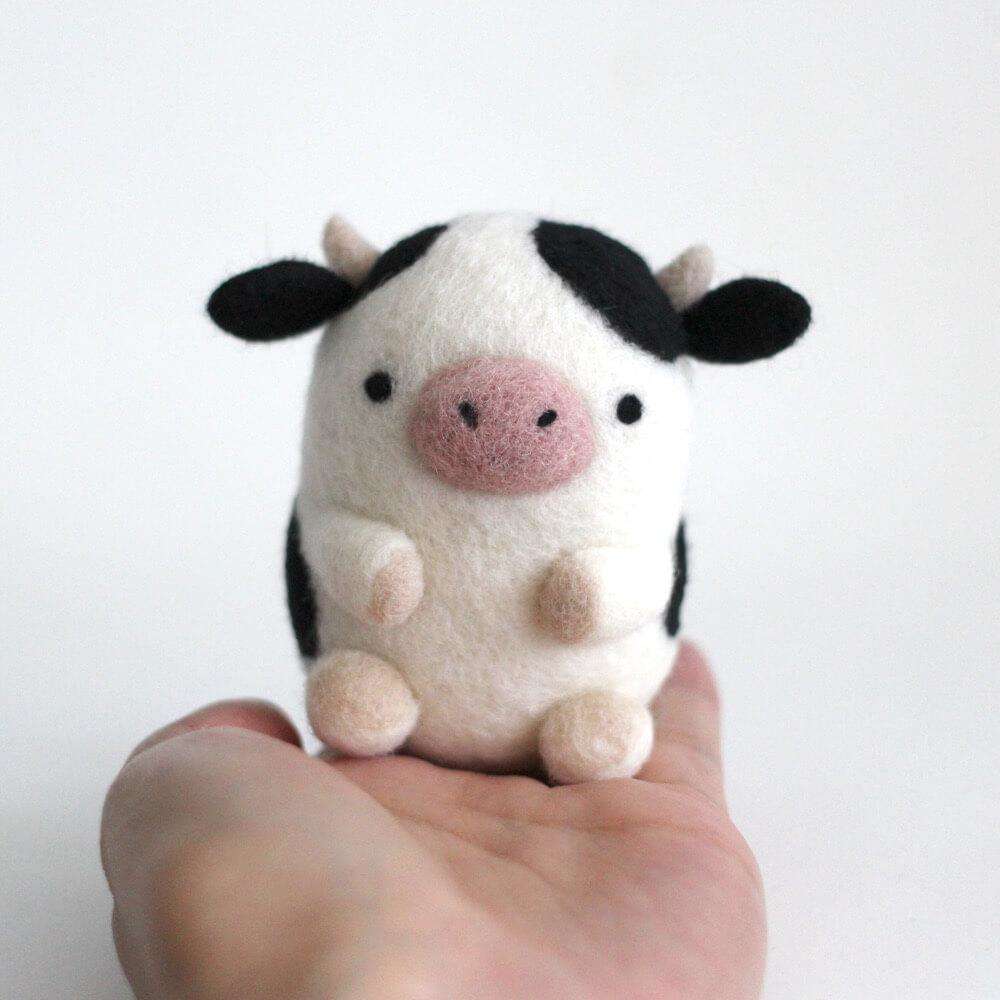 Needle Felted Cow