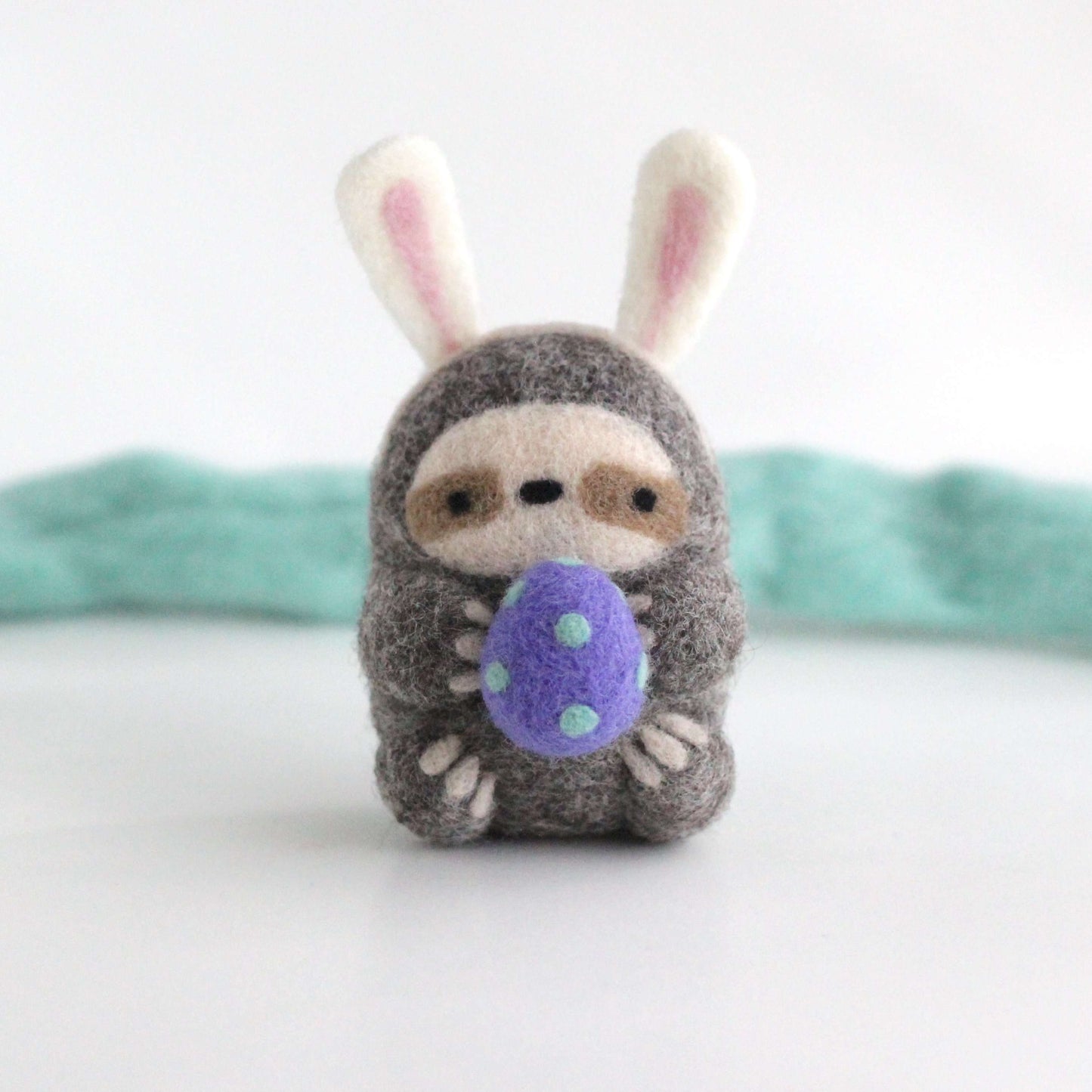 Needle Felted Easter Bunny Sloth