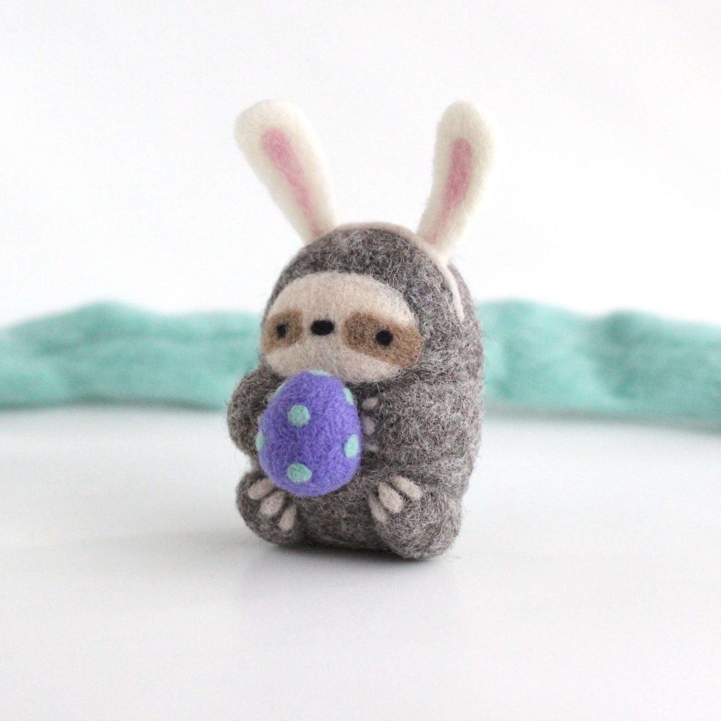 Needle Felted Easter Bunny Sloth