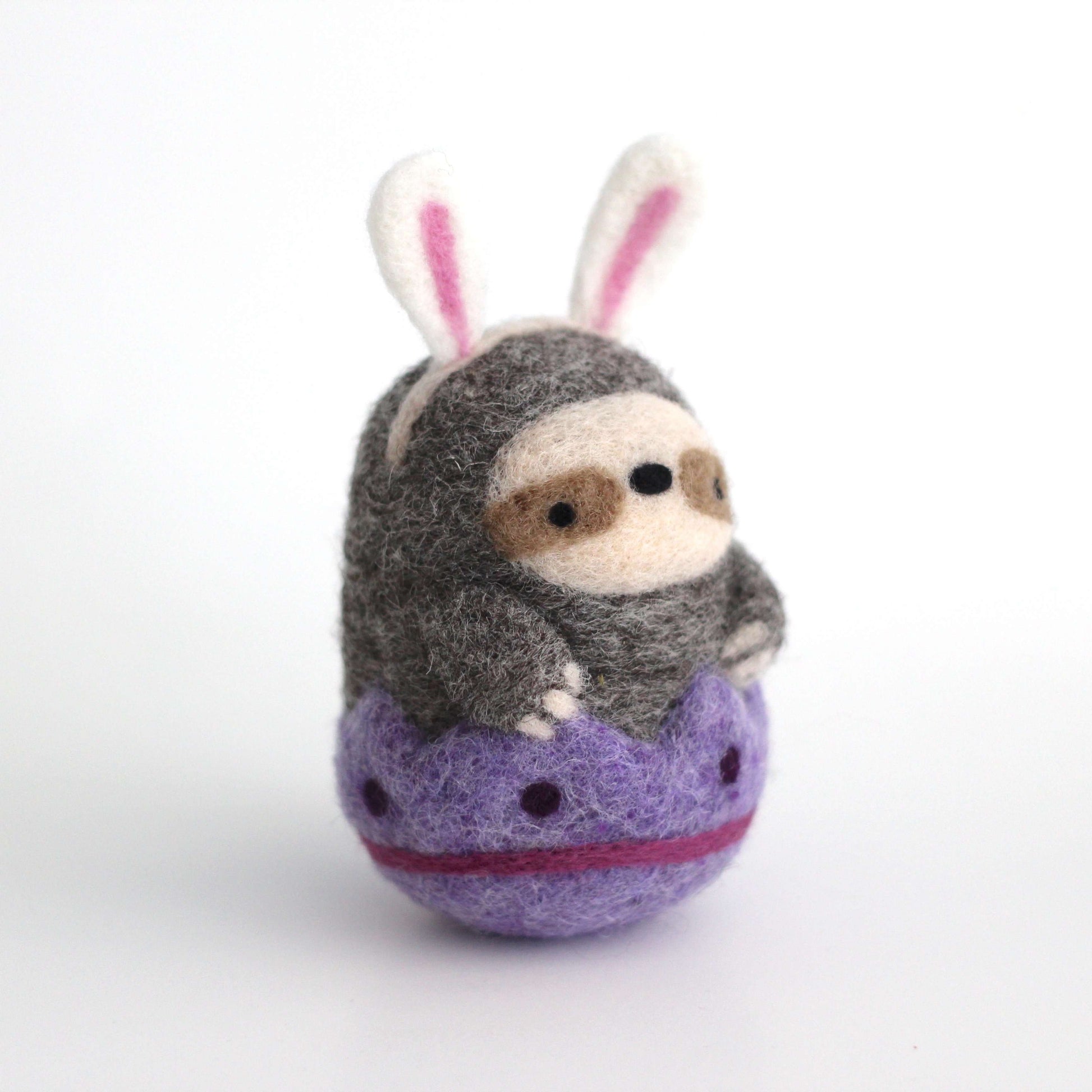 Needle Felted Easter Sloth Bunny by Wild Whimsy Woolies