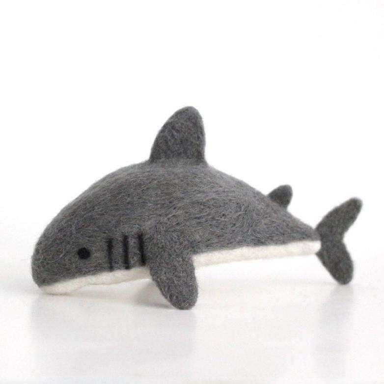 Needle Felted Great White Shark by Wild Whimsy Woolies