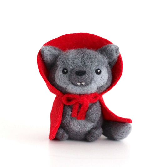 Needle Felted Little Red Riding Hood Werewolf by Wild Whimsy Woolies