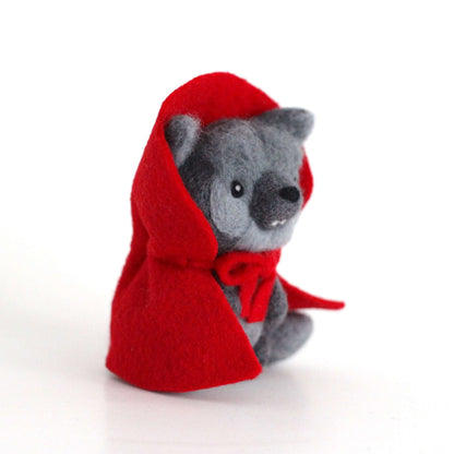 Needle Felted Little Red Riding Hood Werewolf