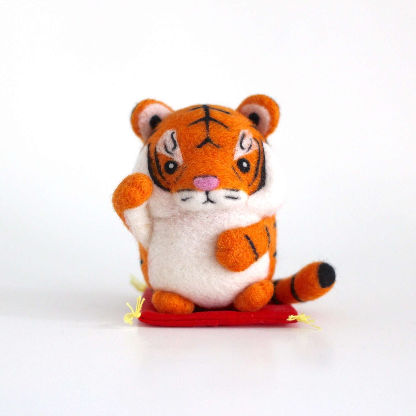 Needle Felted Lucky Tiger (Orange)