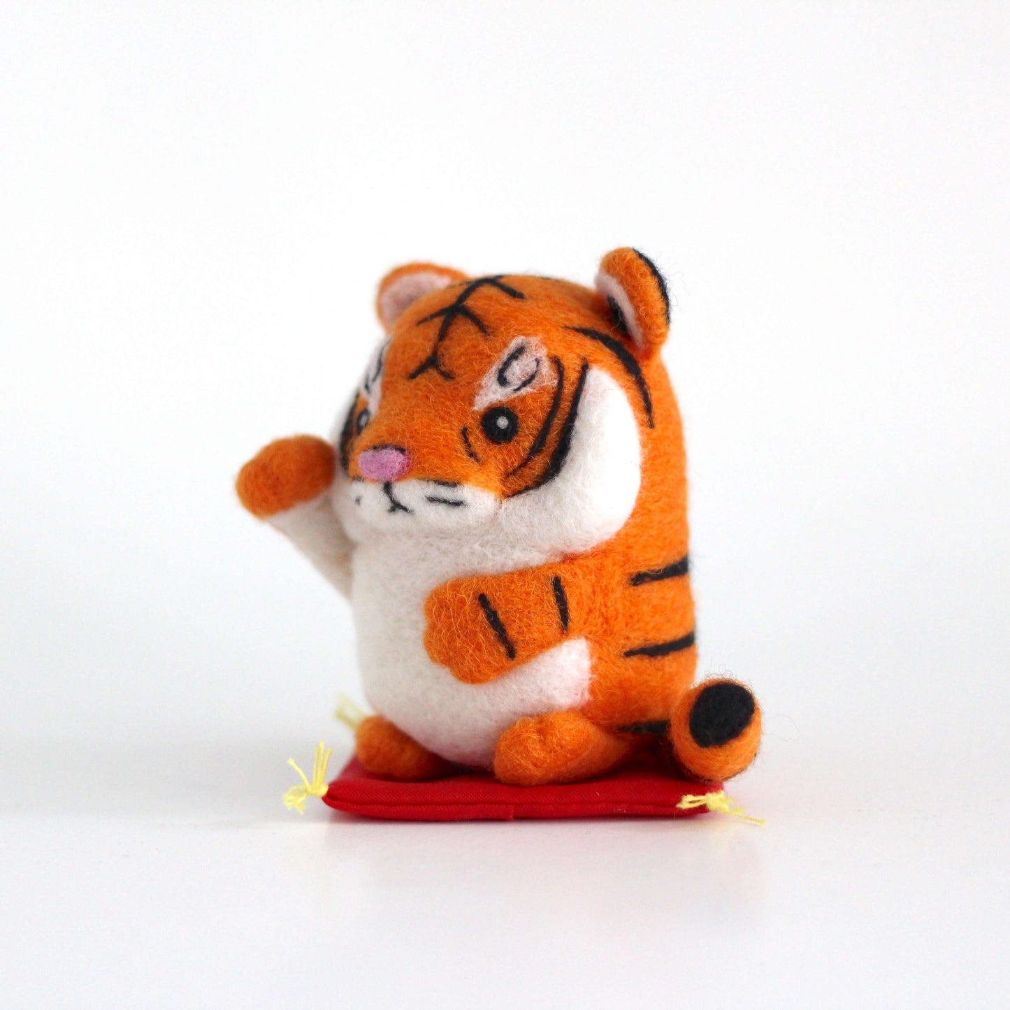 Needle Felted Lucky Tiger (Orange)