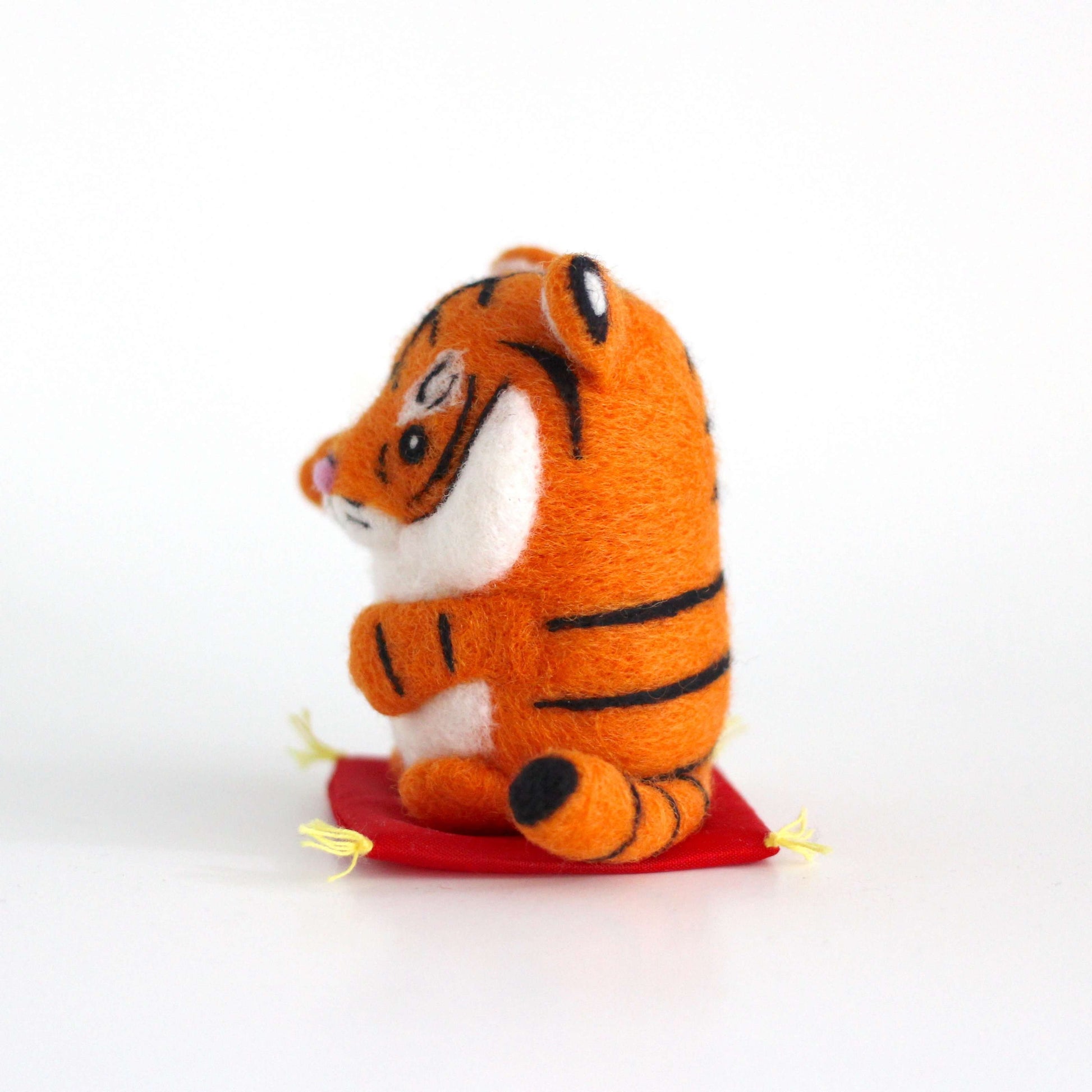 Needle Felted Lucky Tiger (Orange) by Wild Whimsy Woolies