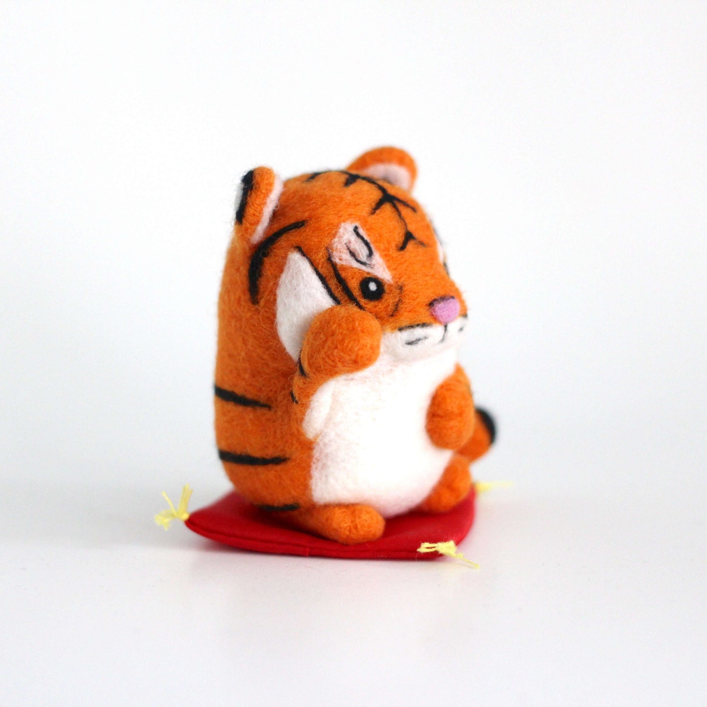 Needle Felted Lucky Tiger (Orange)