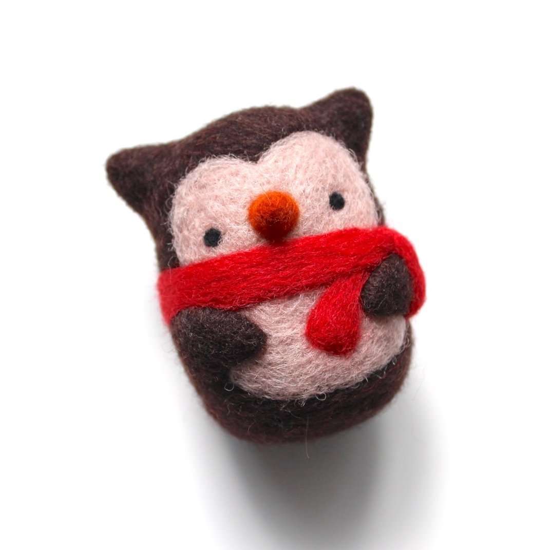 Needle Felted Owl Ornament by Wild Whimsy Woolies