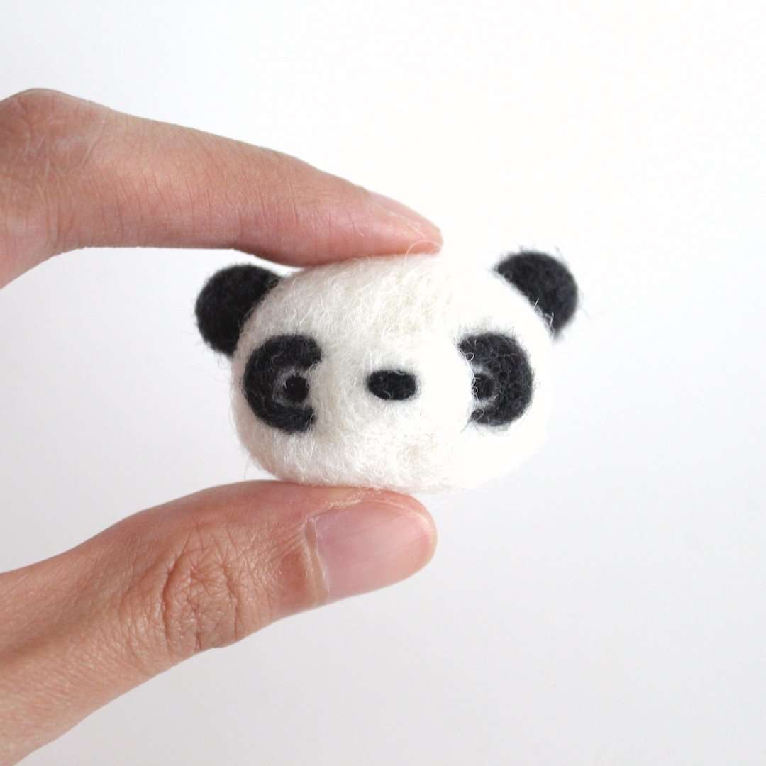 Needle Felted Panda Magnet