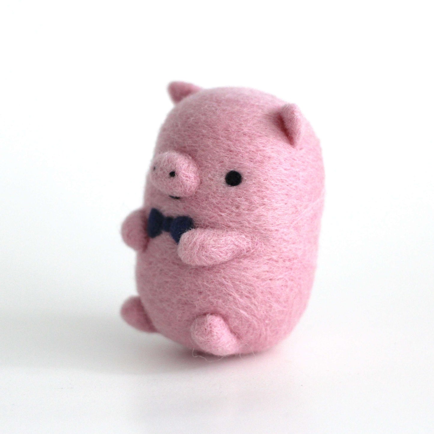 Needle Felted Pig wearing Bow Tie