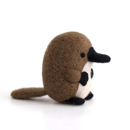 Needle Felted Platypus w/ Black Details by Wild Whimsy Woolies