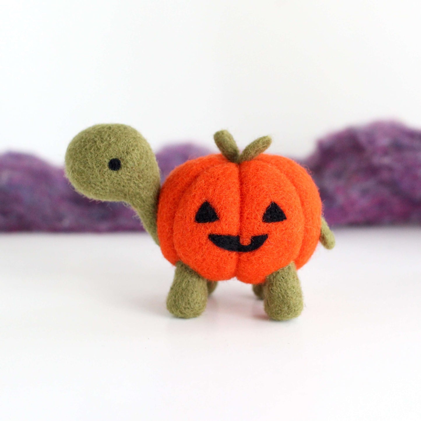 Needle Felted Pumpkin Turtle