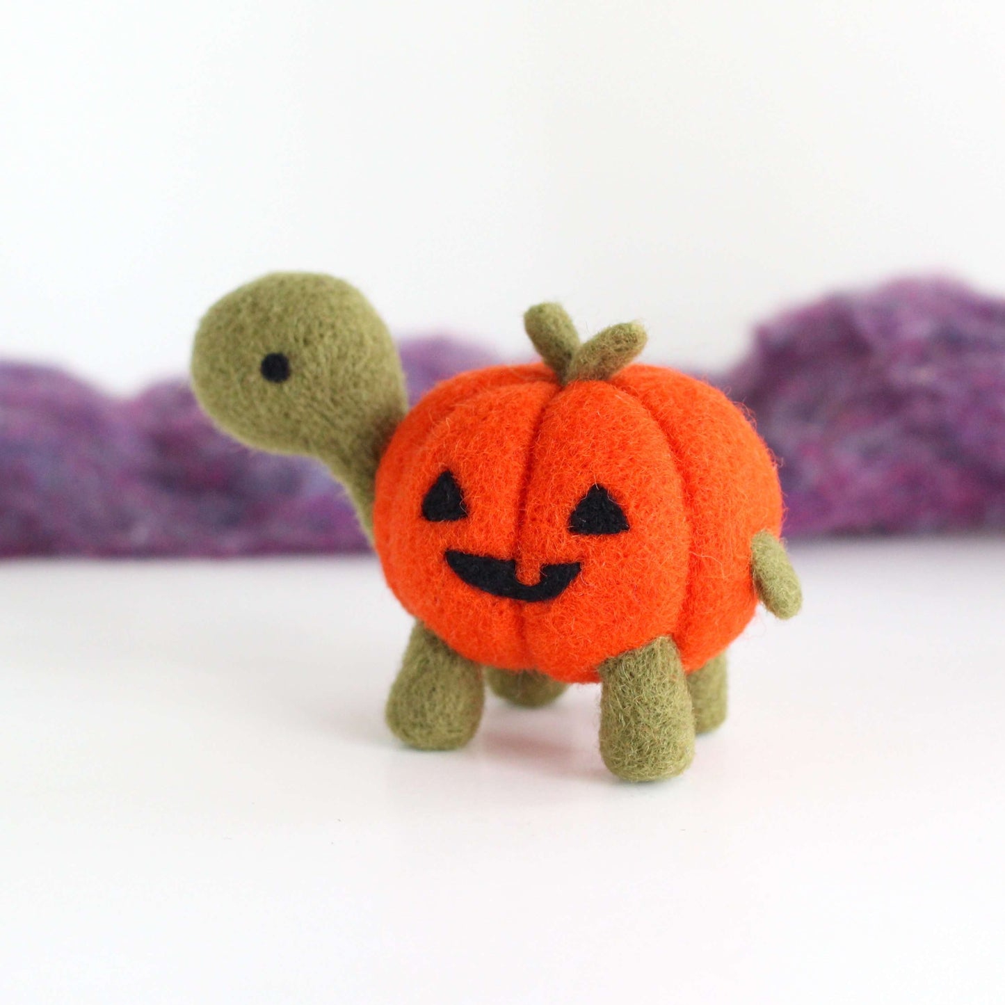 Needle Felted Pumpkin Turtle