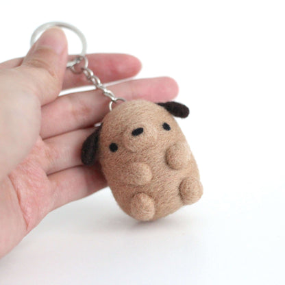 Needle Felted Puppy Keychain by Wild Whimsy Woolies