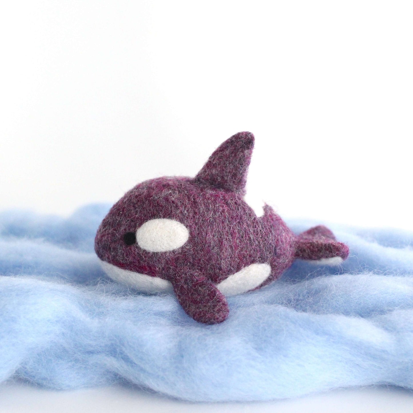 Needle Felted Purple Orca