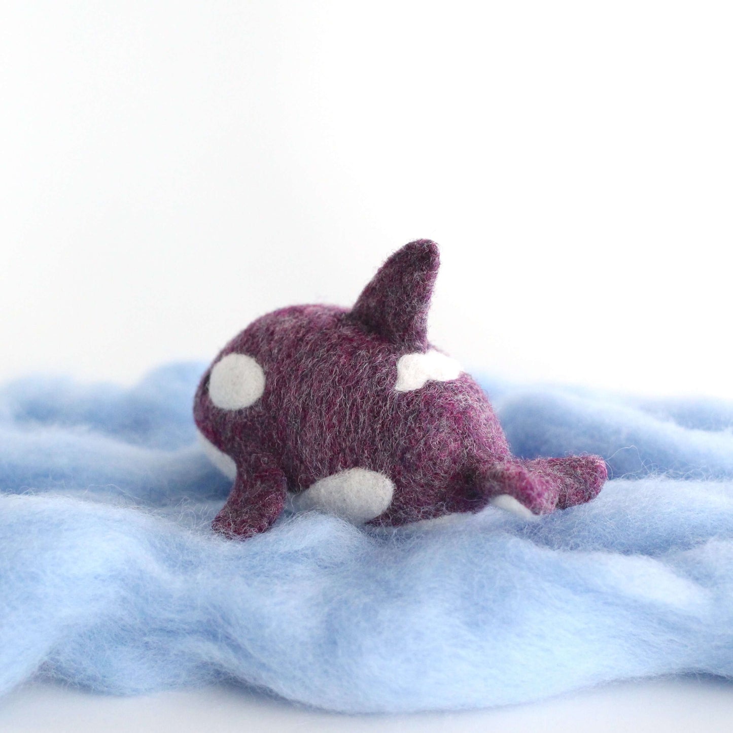 Needle Felted Purple Orca