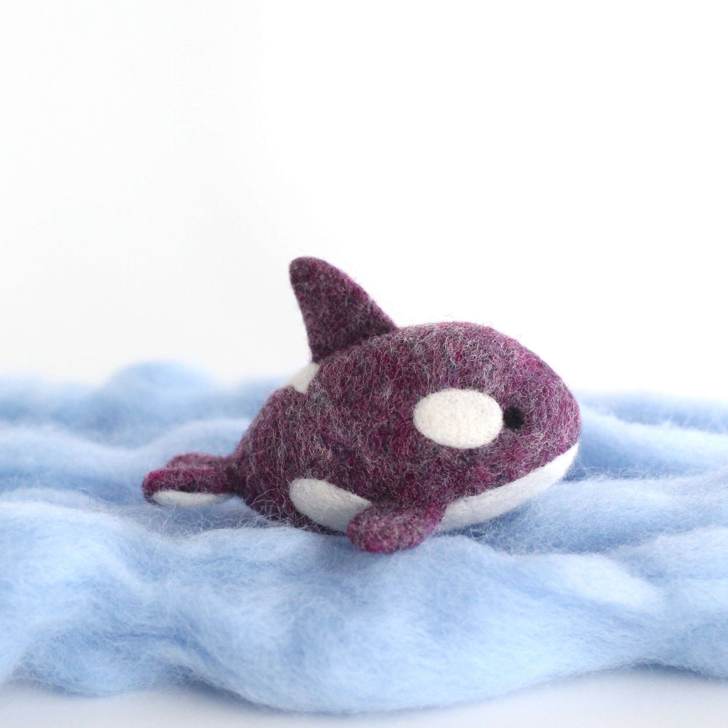 Needle Felted Purple Orca