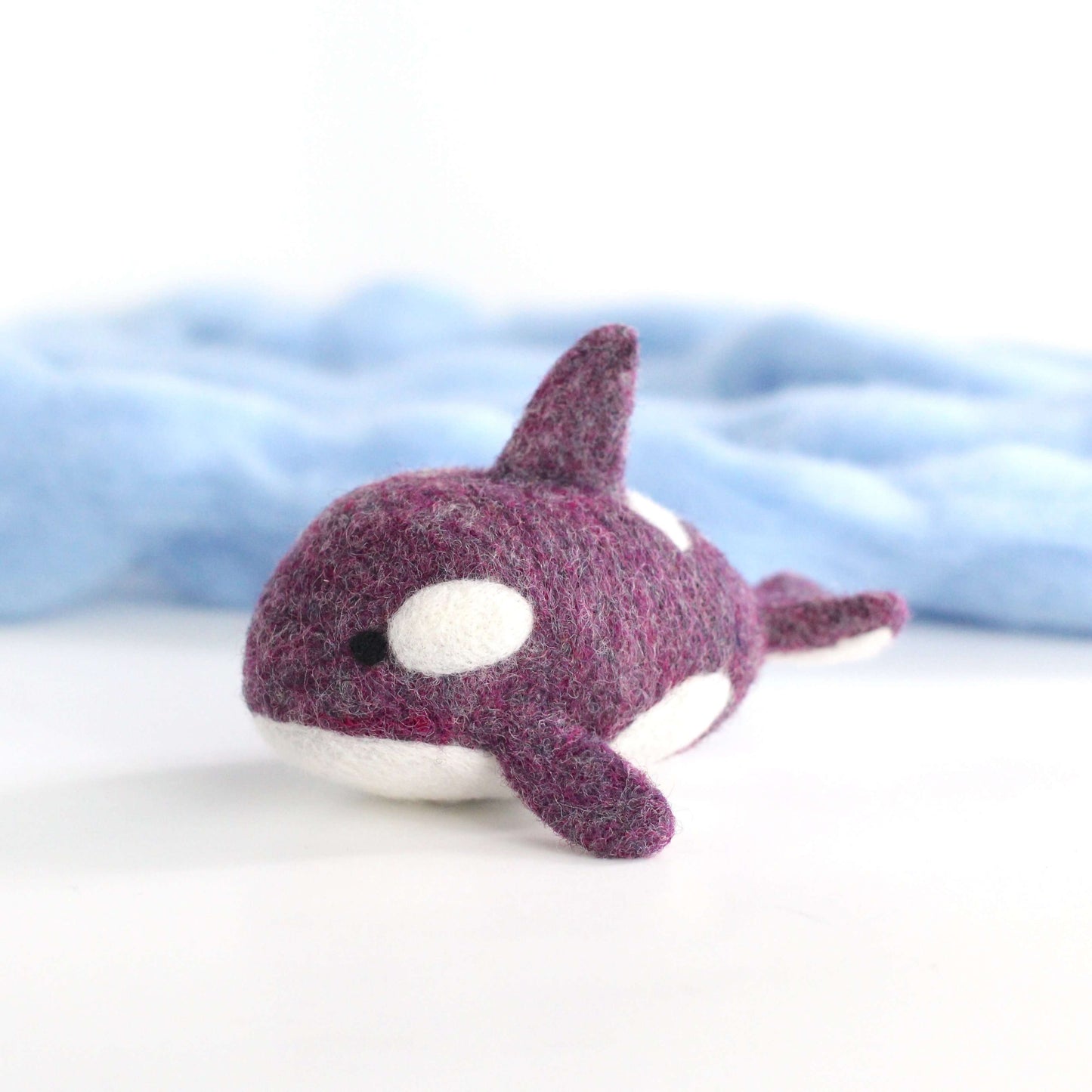 Needle Felted Purple Orca