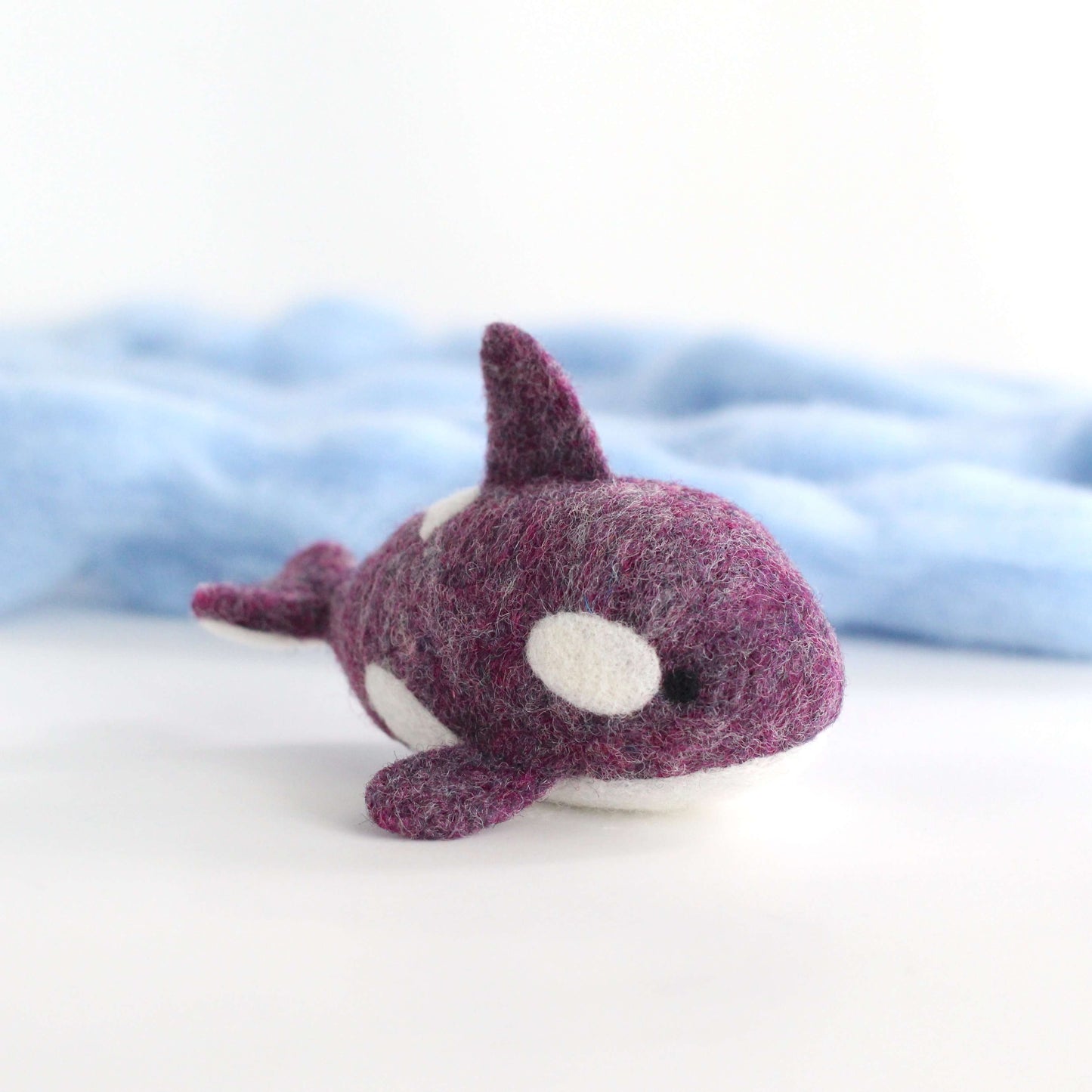 Needle Felted Purple Orca