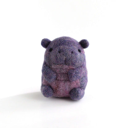 Needle Felted Pygmy Hippo by Wild Whimsy Woolies
