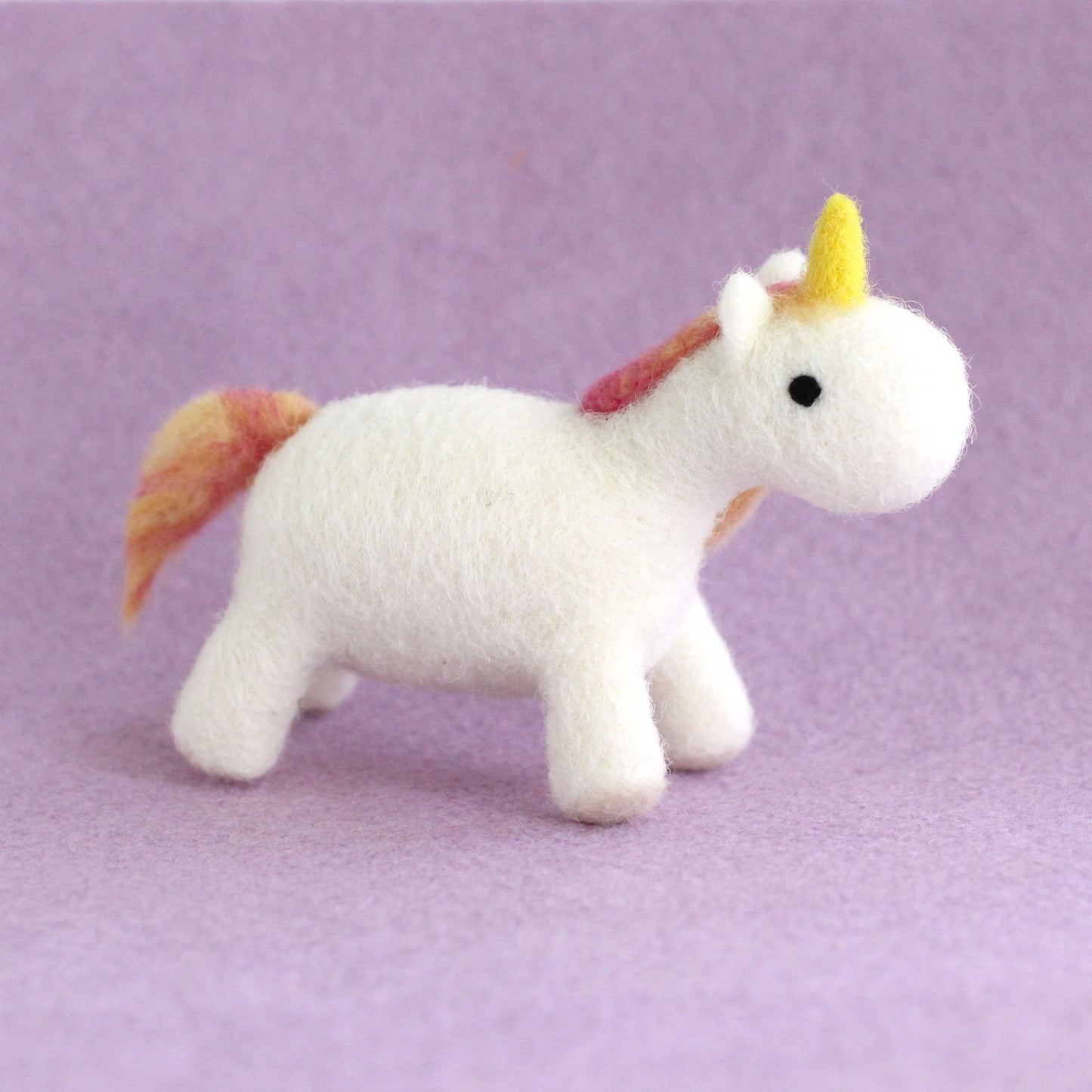 Needle Felted Rainbow Sherbet Unicorn