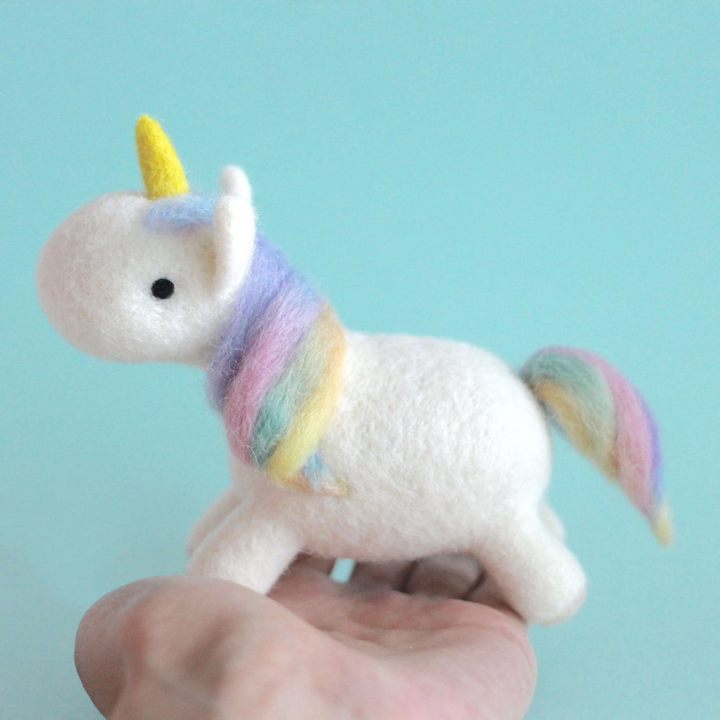 Needle Felted Rainbow Unicorn