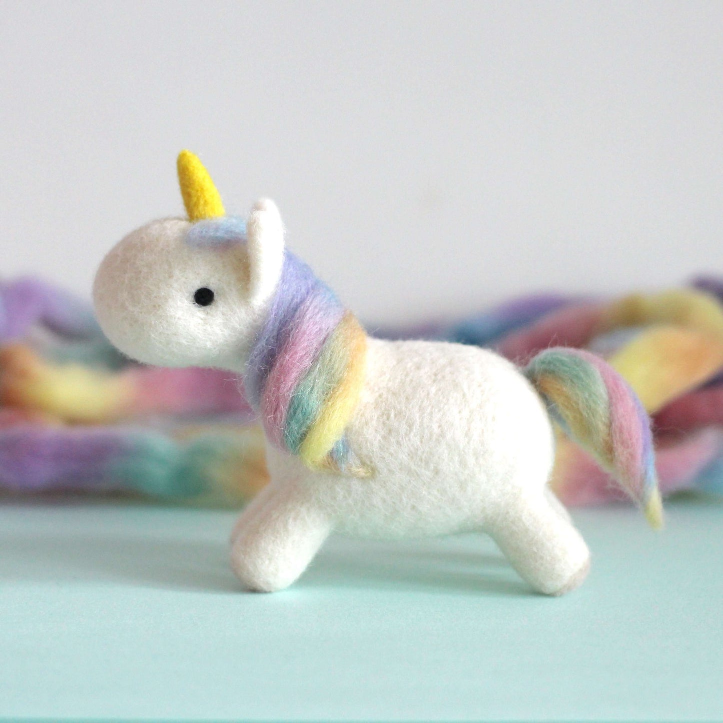 Needle Felted Rainbow Unicorn