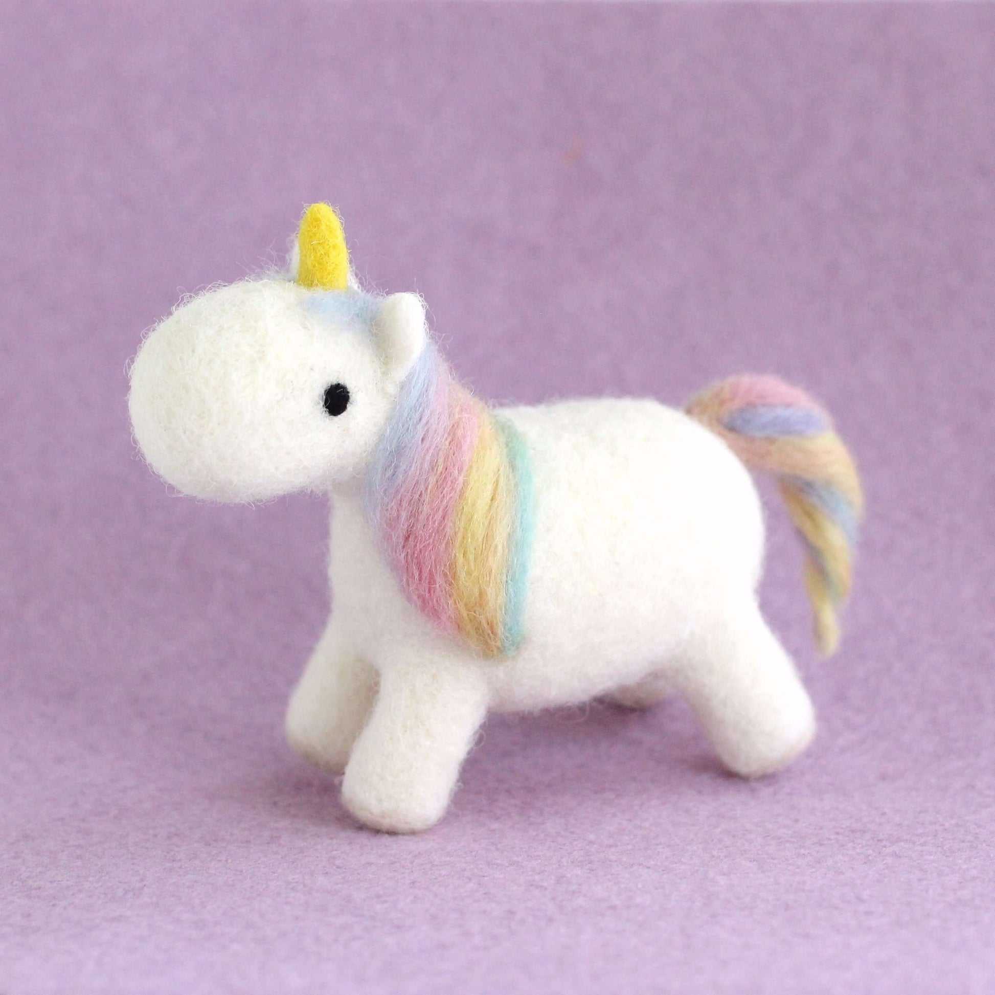 Needle Felted Rainbow Unicorn – Wild Whimsy Woolies