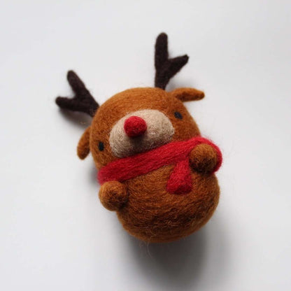 Needle Felted Reindeer Ornament by Wild Whimsy Woolies