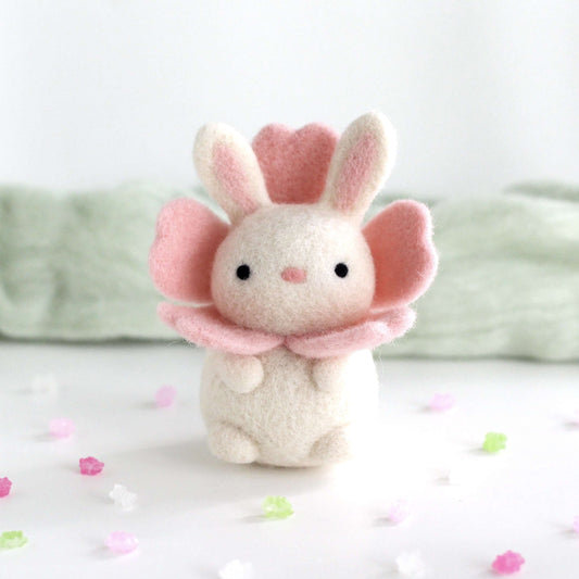 Needle Felted Sakura Bunny by Wild Whimsy Woolies