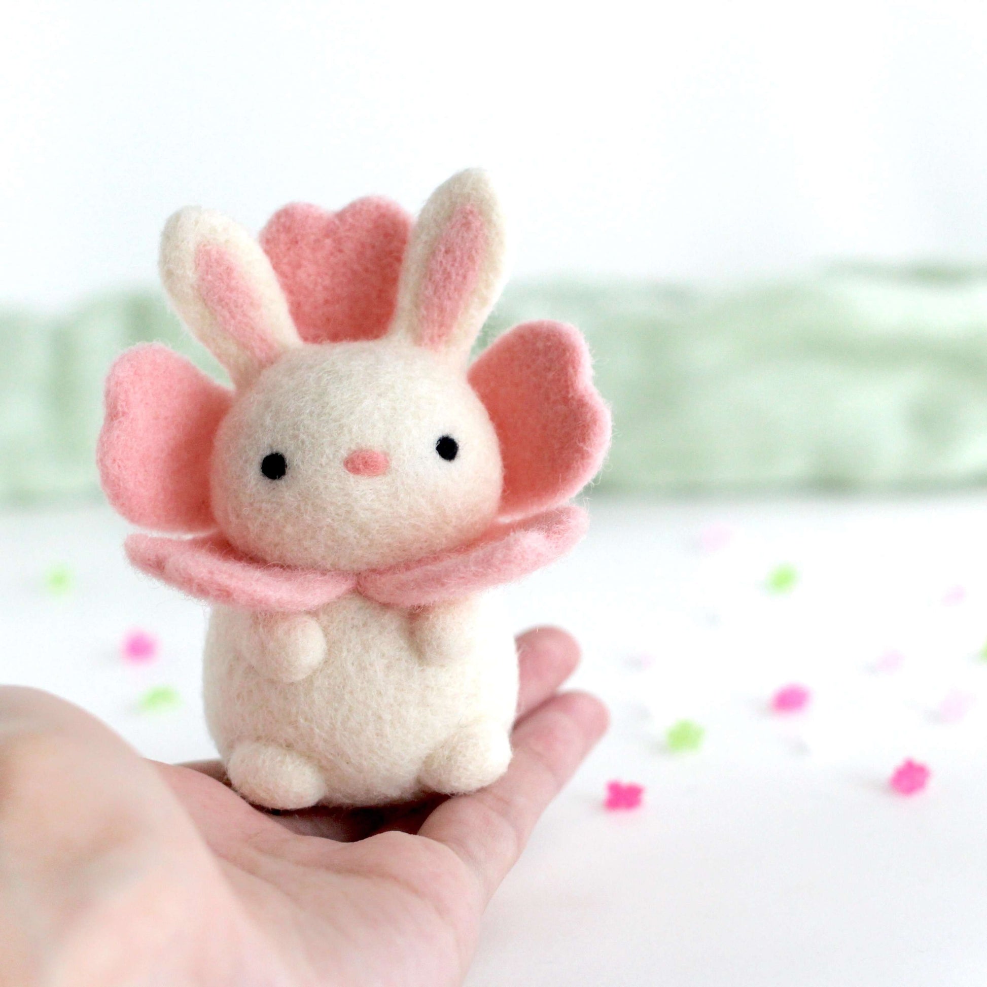 Needle Felted Sakura Bunny