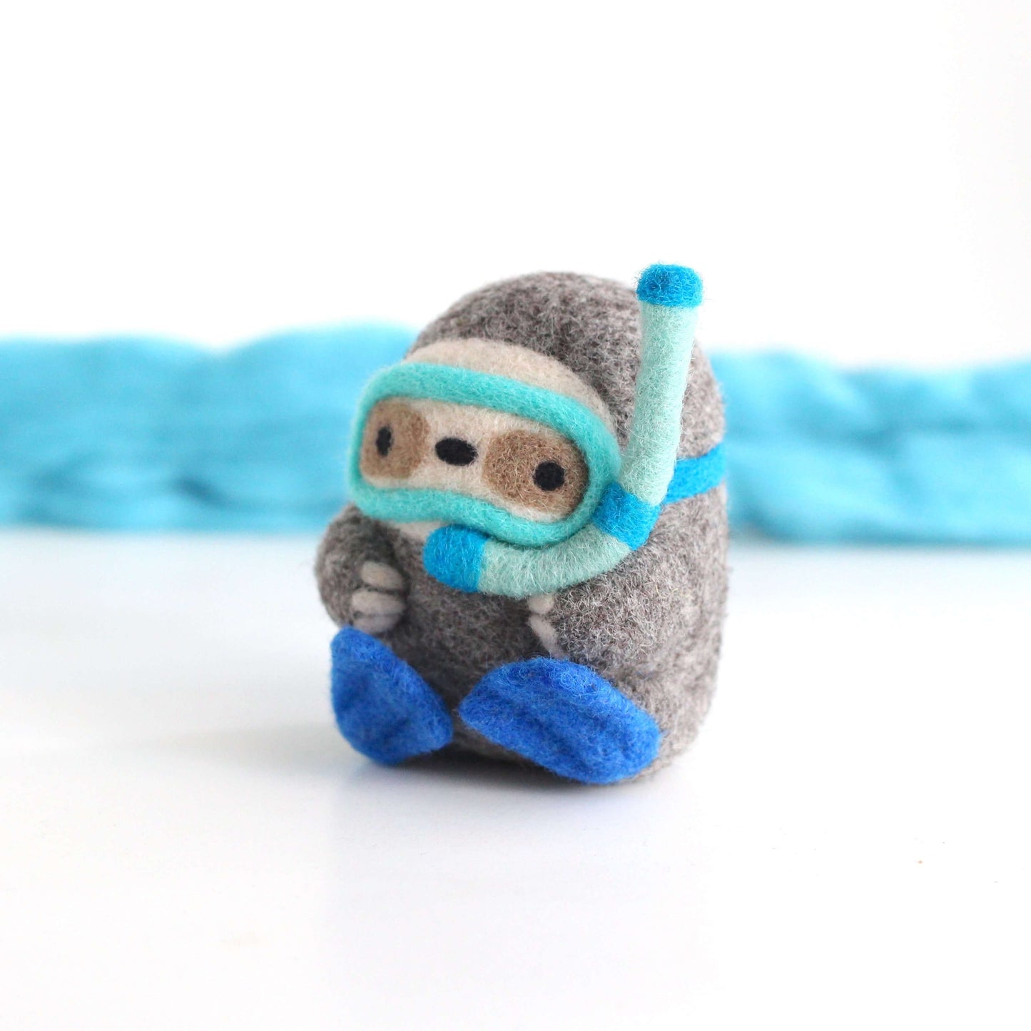 Needle Felted Scuba Diver Sloth